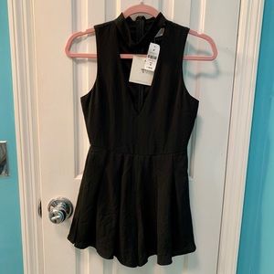 LF Black Cutout Romper NWT
